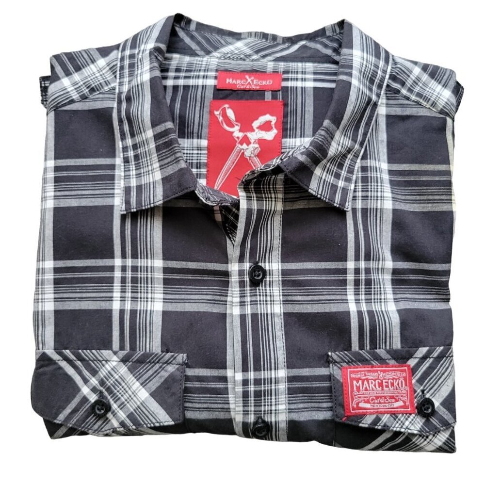 Marc Ecko Long Sleeve Men's Button Down Shirt Size L